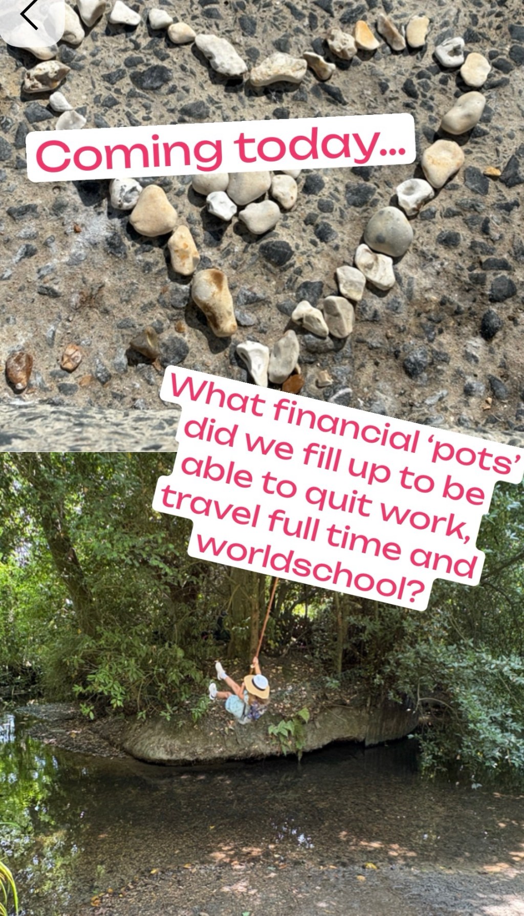 What financial pots we needed to fill up for the big&nbsp;change…..