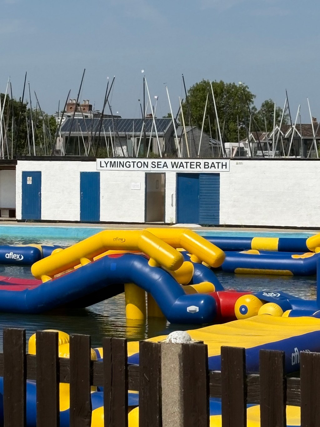 Day 1 of our summer – Lymington Sea Water Baths inflatable course and Highcliffe&nbsp;Beach