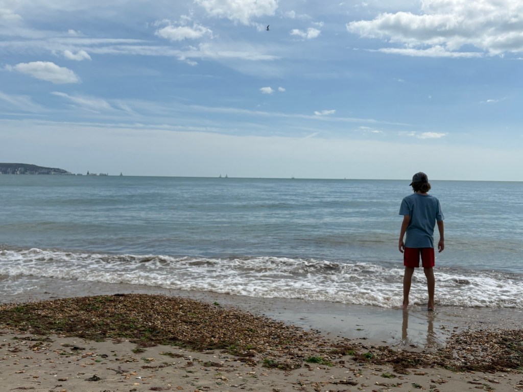 Day 4 – bodyboarding and swimming in the sea – Hordle&nbsp;Cliff